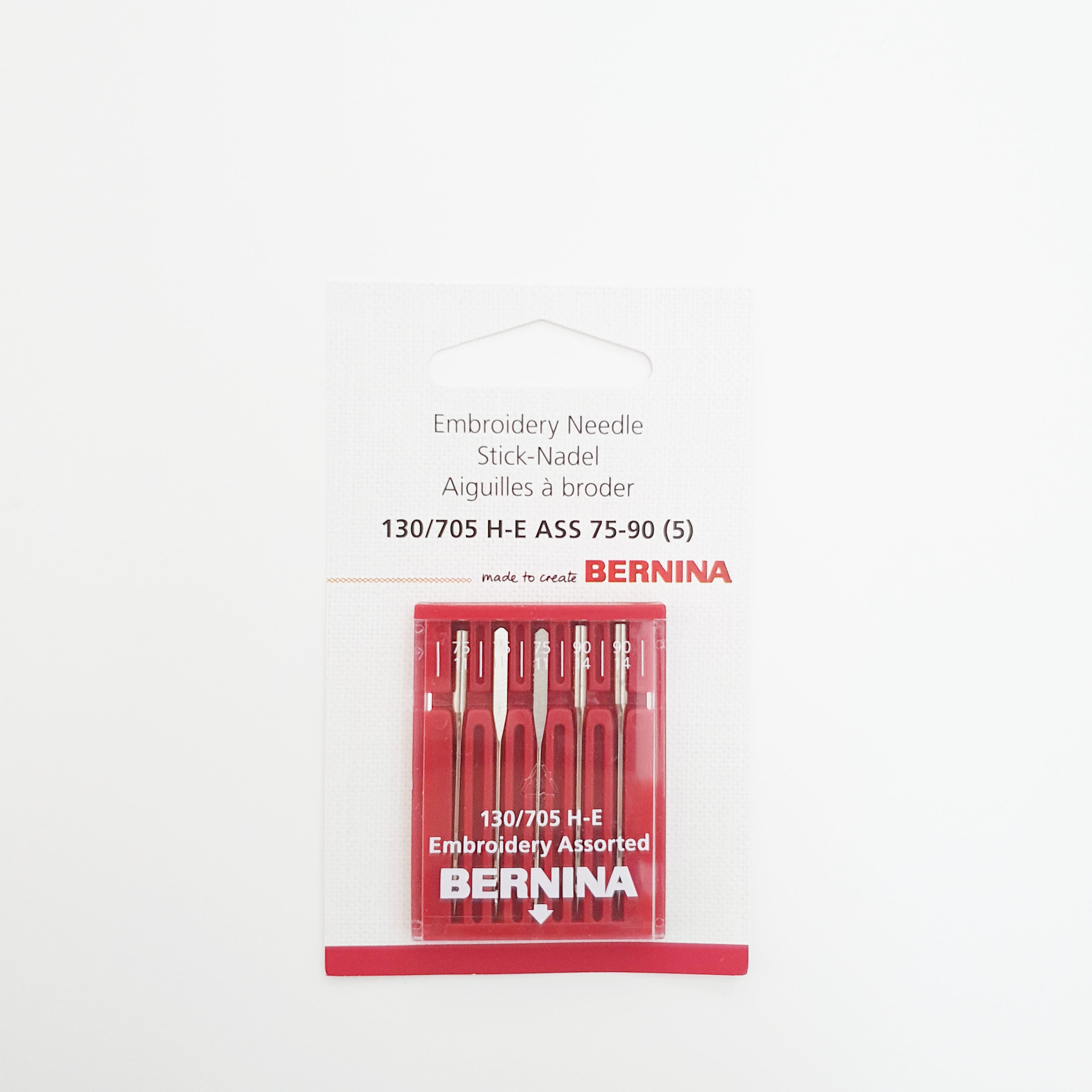 BERNINA Embroidery Needle Assorted H-E 75-90 - BERNINA Singapore