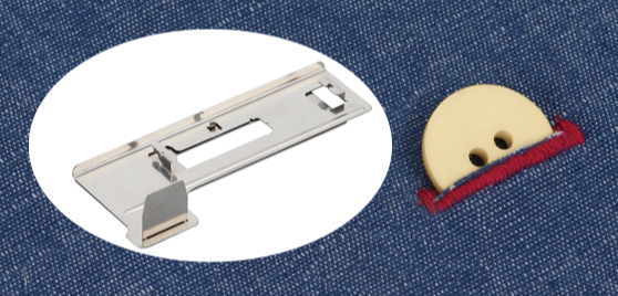 BERNINA Fabric-feeding aid for sewing buttonholes